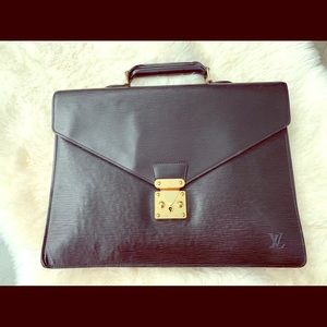 Louis Vuitton Black épi briefcase serviette
